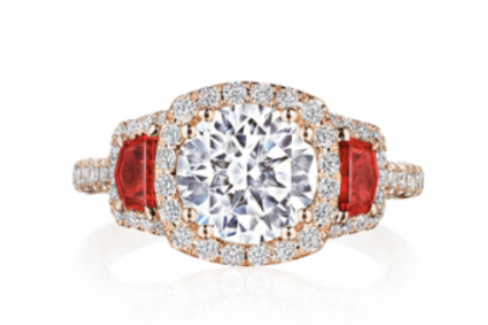 TACORI Diamond and Red Sapphire Ring